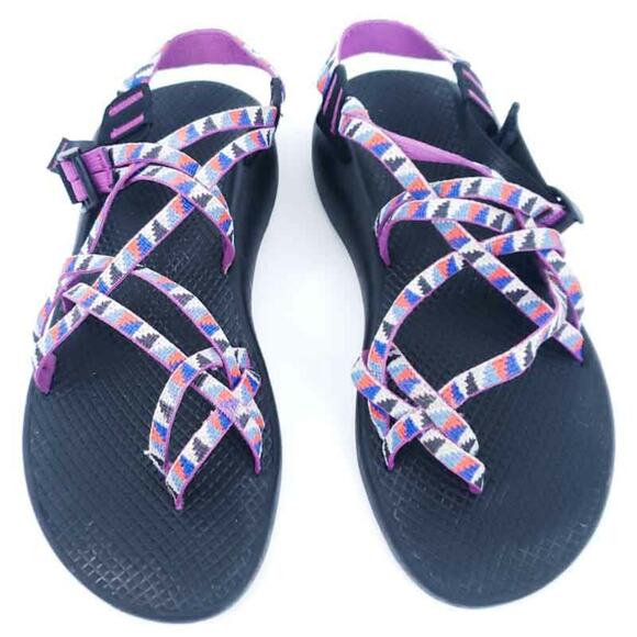 Chaco Womens ZX/2 Sandals Strappy Hiking Purple 10 Shoes, Straps Excellent Shape